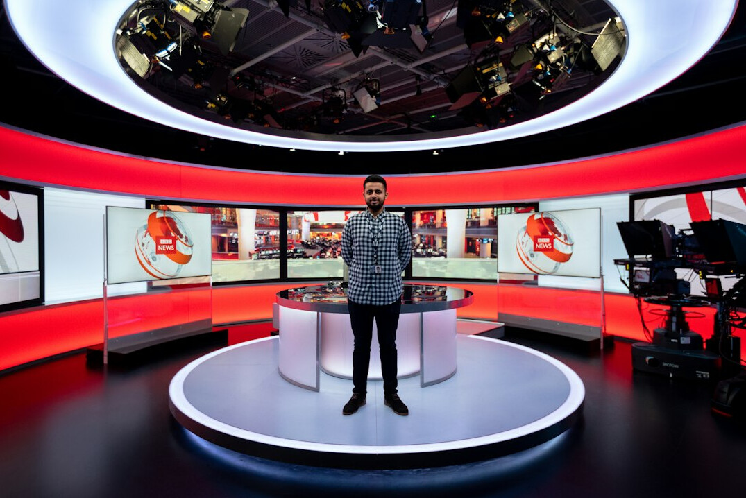 empty tv studio chair