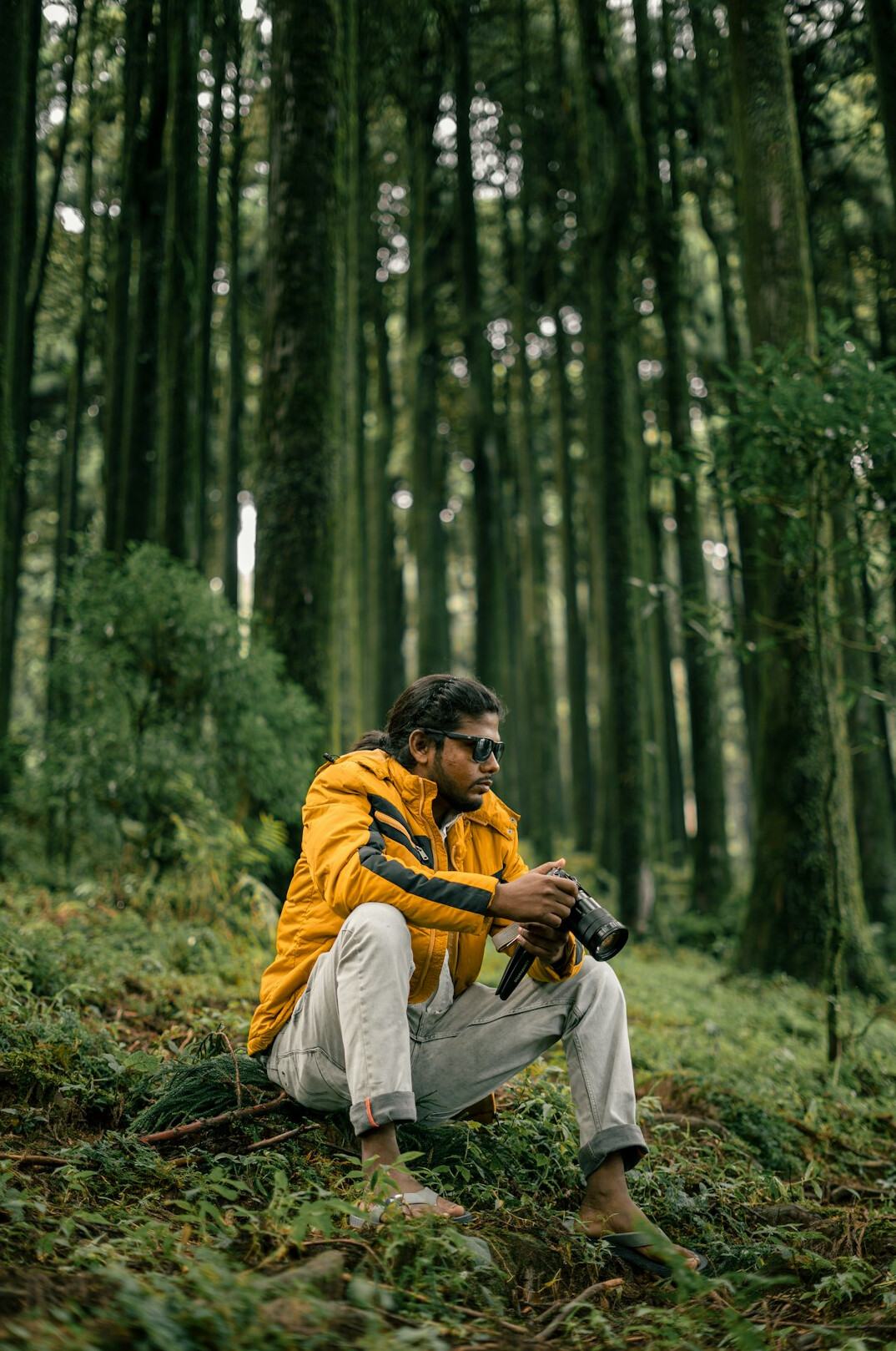 person enjoying hobby outdoors